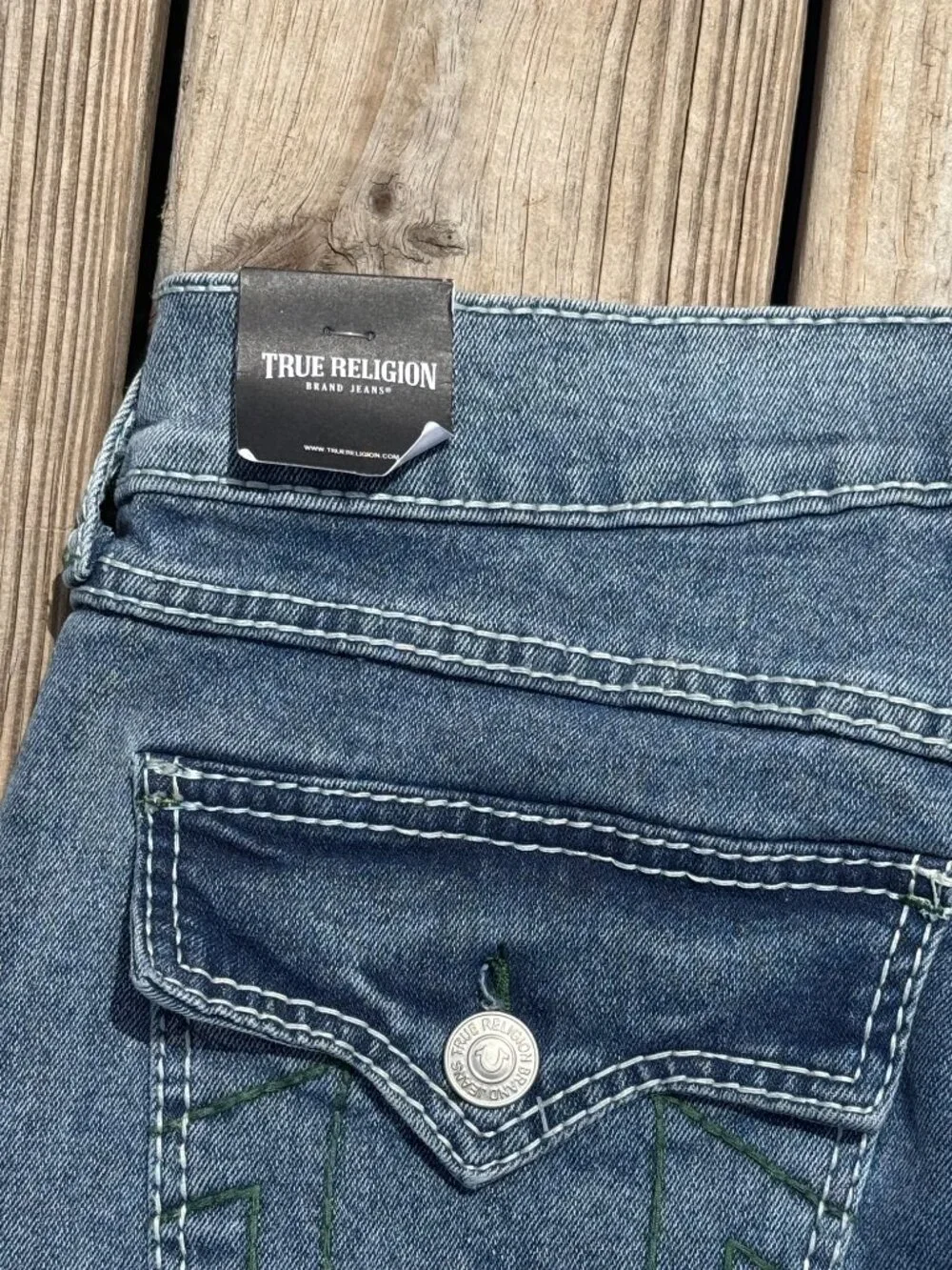 True Religion Ricky Big T Flap Jeans 30x34 Y2K Relaxed Streetwear NWT 3869
